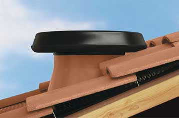 Mounted ventilation for tiled roofs